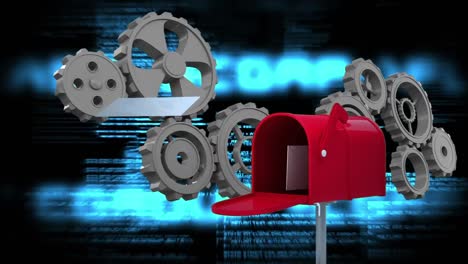 Red-mailbox-and-gears