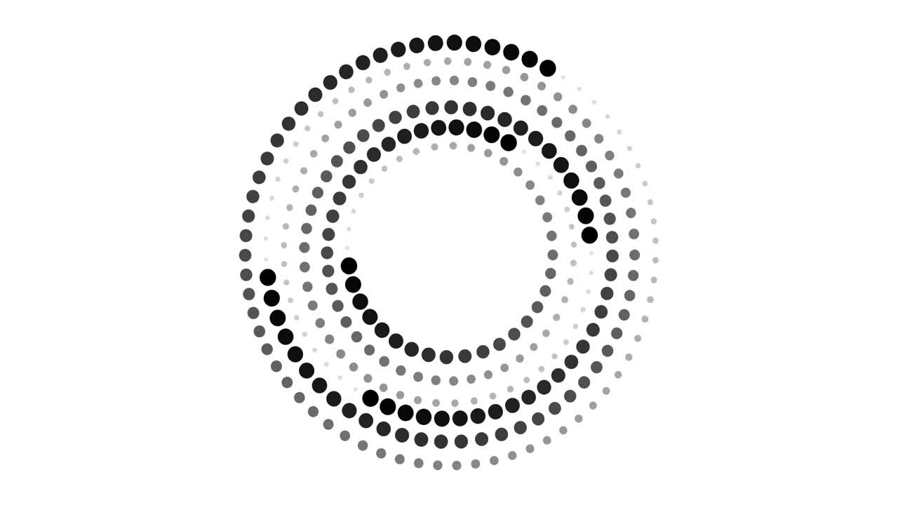 medio tono círculo punteado giratorio. punto abstracto redondo medio tono elementos giratorios