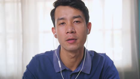 man in video call