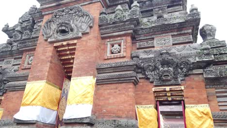 balinese temple architecture entrance door at batubulan gianyar bali indonesia hindu structure, pura puseh