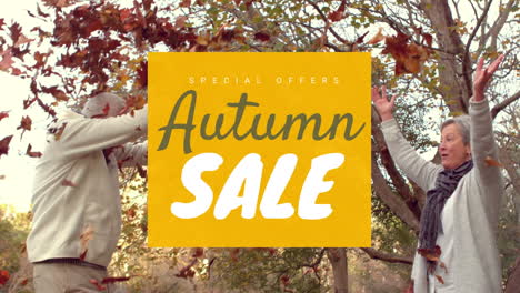 digitally generated video of autumn sale 4k