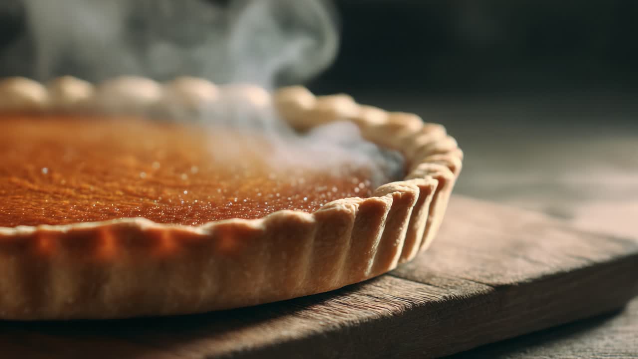 A Beautifully Baked Pie with Steam Rising, Captured in the Warm Glow of a Kitchen, Showcasing the Golden Crust and Rich Filling Ready to Delight Pasty Lovers