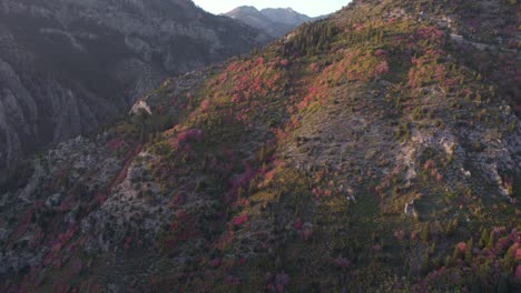 montañas con impresionantes colores de otoño otoñales en utah