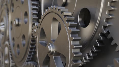 industrial video background with gears. 3d animation.