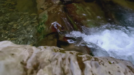 small waterfall in a rocky creek