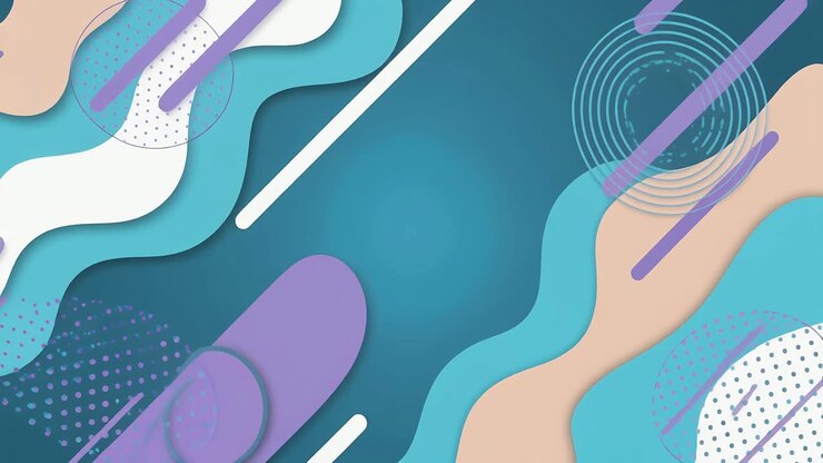 Dynamic Abstract Motion Graphics with Colorful Wavy Shapes