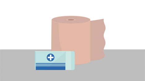 bandages and first aid kit