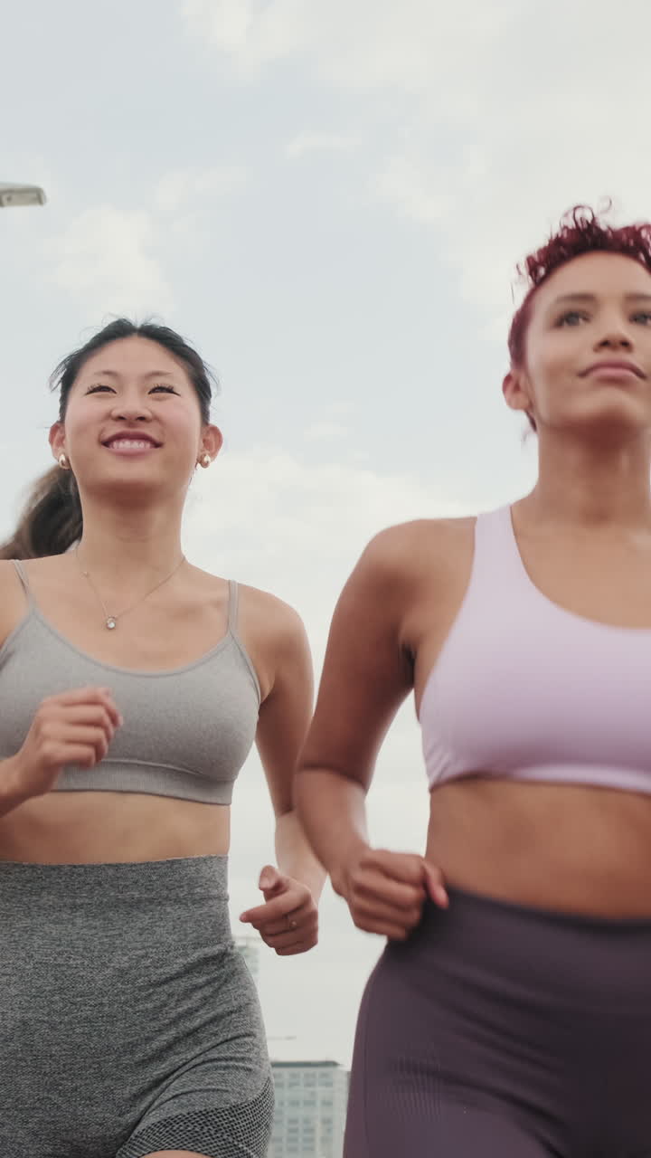 Friends Running in the City