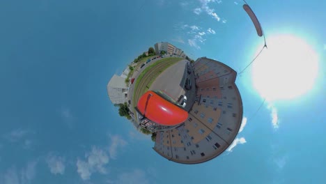 little planet format of munich in germany