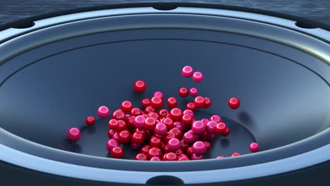 saltando bolas brillantes en el subwoofer en movimiento
