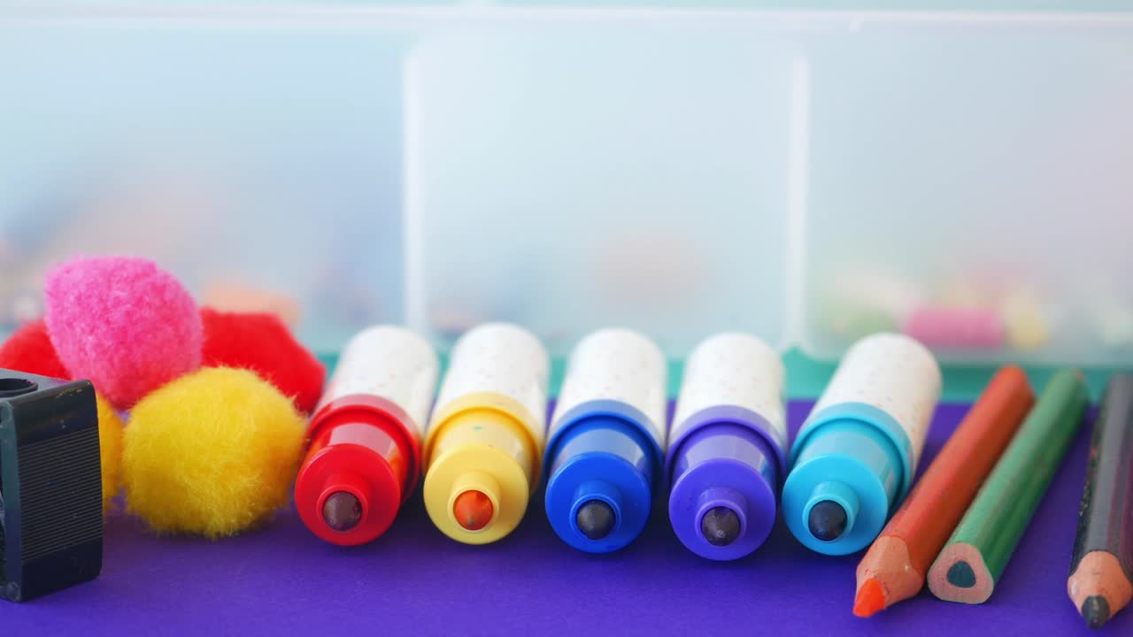 Colorful Art and School Supplies