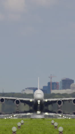 a380 airplane taking off/landing at airport