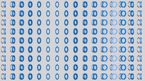 Abstract isometric background blue rings vertical wave