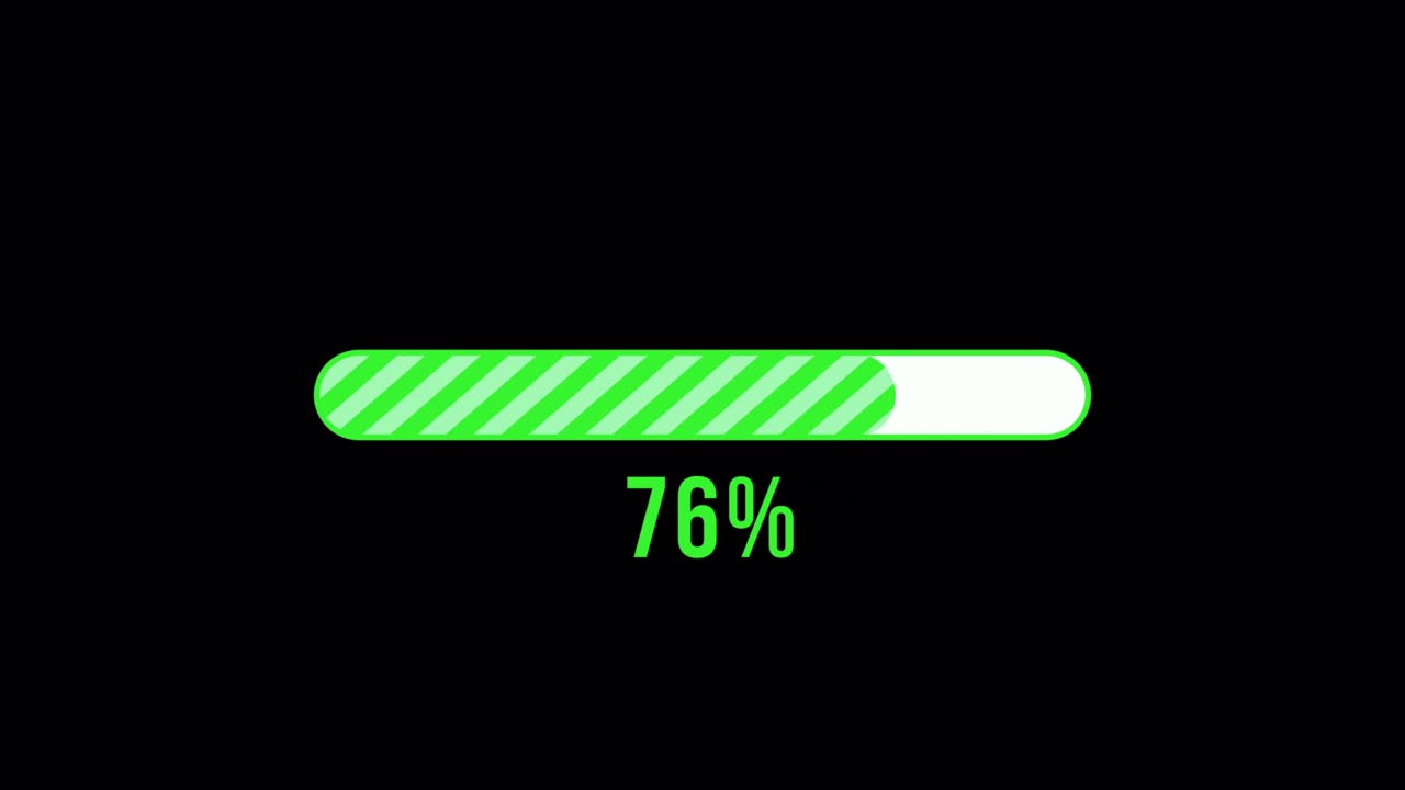 Simple Progress Bar Animation Green