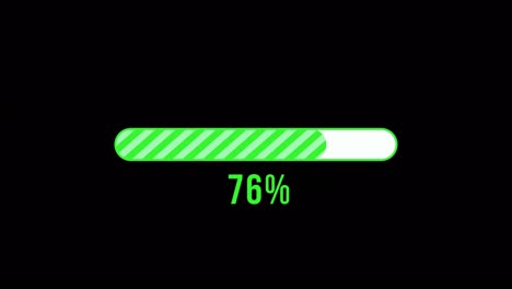 animación de la barra de progreso simple verde