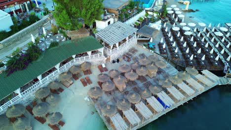 luxury beach club aerial view