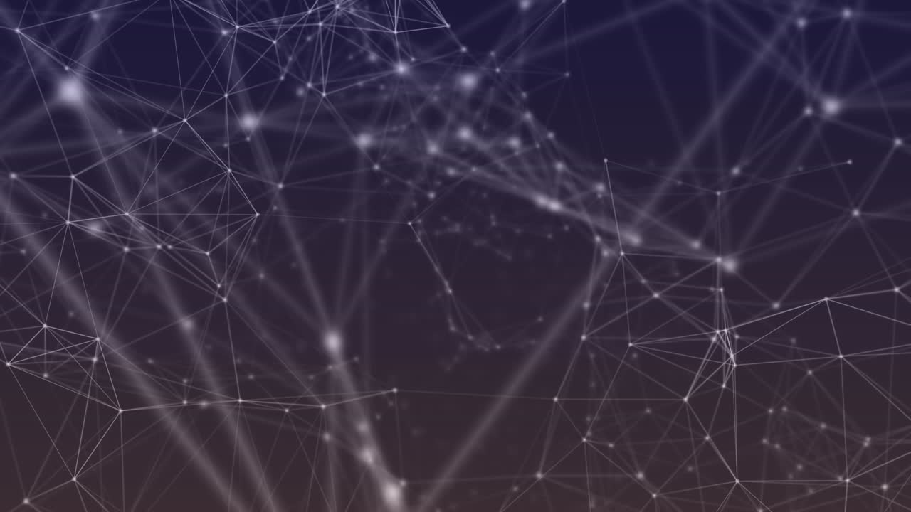 Animation of network of connections over black background