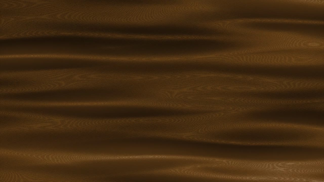 Onda di tessuto fluido liquido deformante in lento movimento con distorsione, sfocatura gradiente, rumore e grana su sfondo animato in 3D, effetti visivi astratti e colori dinamici di grafica in movimento, texture scura marrone bronzo