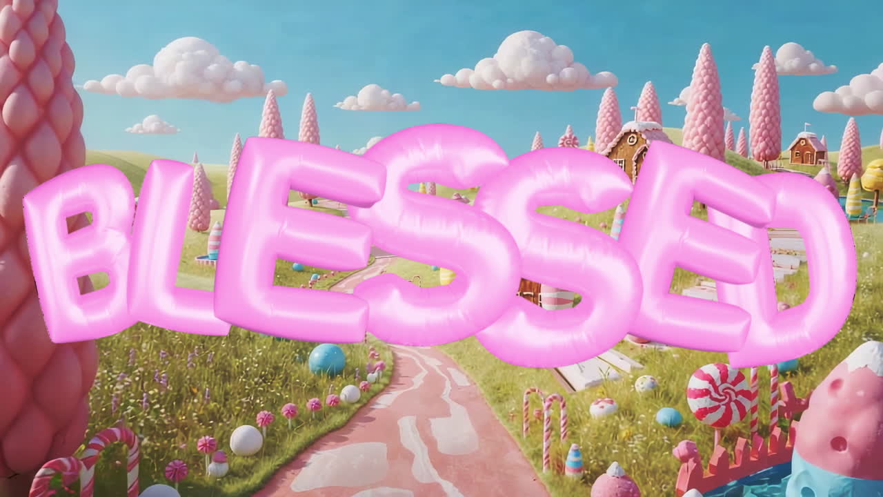 Blessed Message in a Whimsical Candy Land