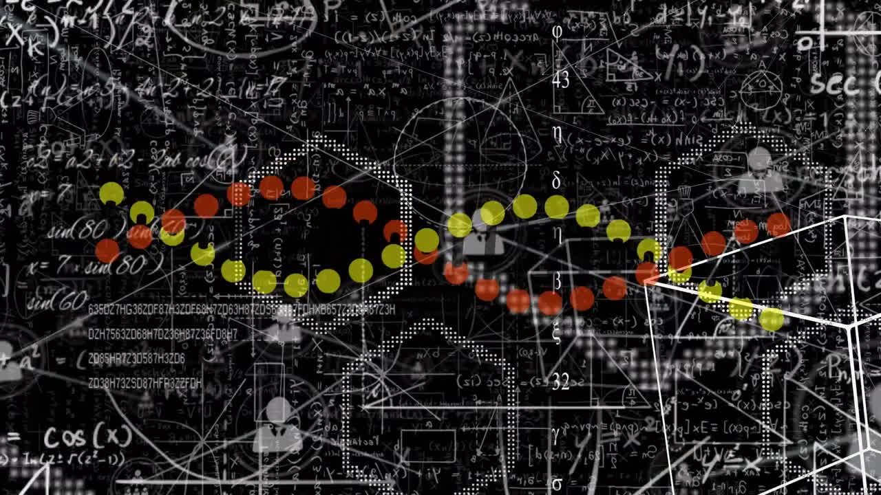 animación de cadenas de adn en todo el mundo y procesamiento de datos