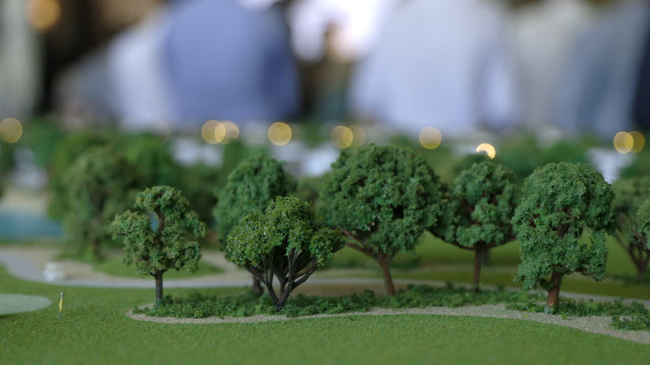 Miniature Model of a Residential Development with Golf Course