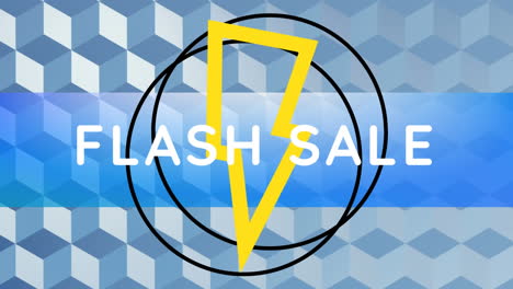Digitally generated video of flash sale 4k