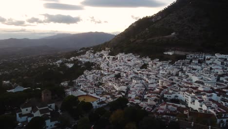 aerial panoramic view of mijas township in spain