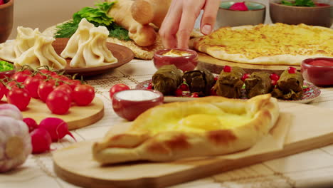 armenian and georgian cuisine display