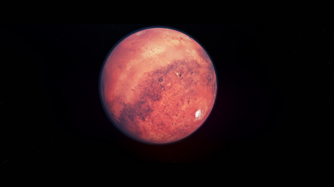 Planet Mars viewed from space