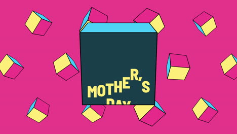 Día-De-La-Madre-Con-Patrón-De-Cubos-Geométricos-De-Memphis