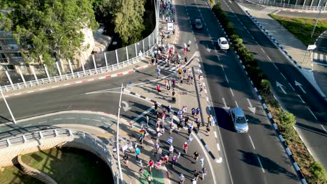 4k video of civilian protests in the city of rehovot israel against the planned changes of israeli government to the high court of justice