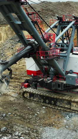 massive mining excavator in an open pit mine
