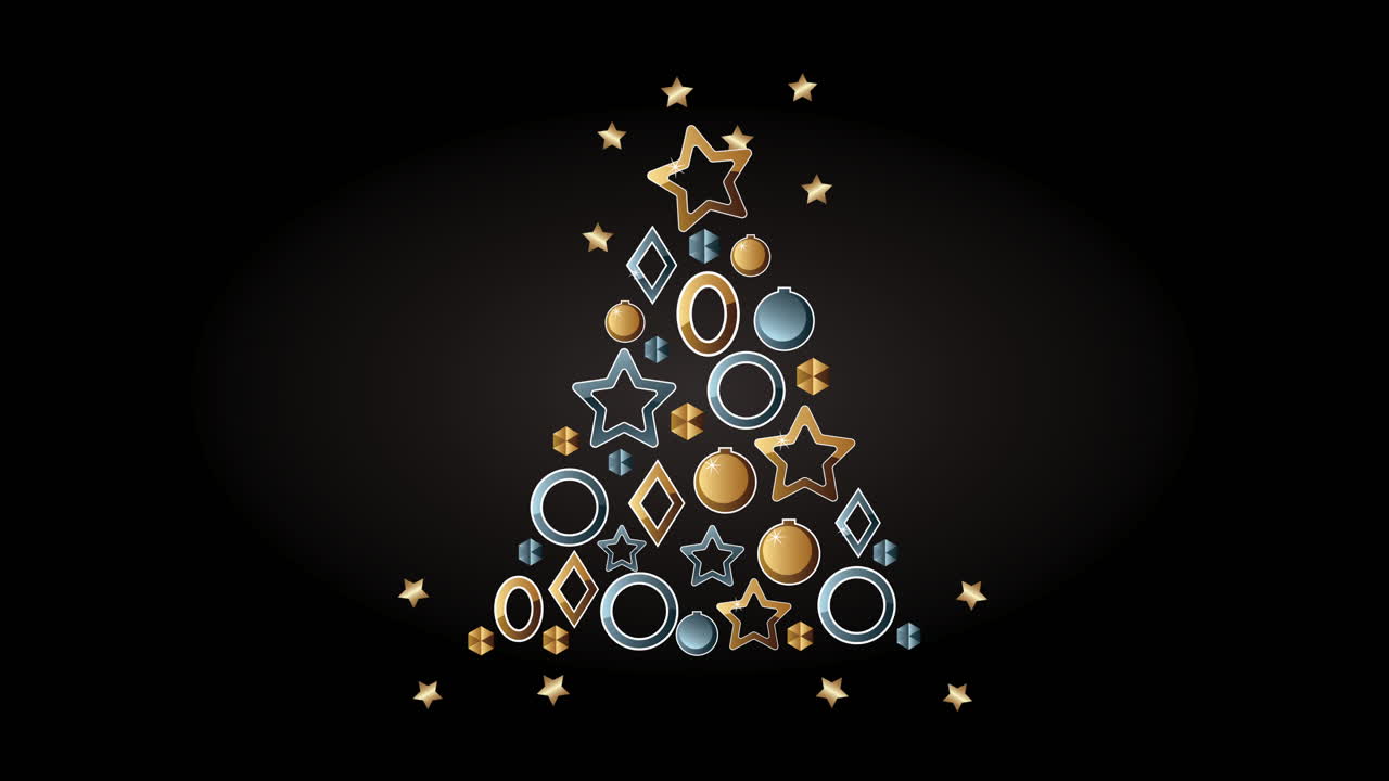 feliz navidad tarjeta de oro con pino