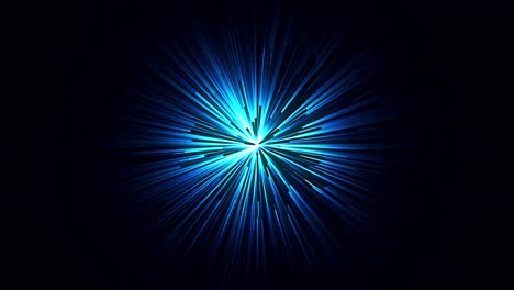 estallido de luz azul abstracto