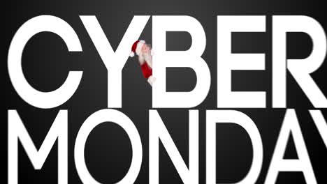 Santa-Asomando-El-Logotipo-Del-Cyber-Monday