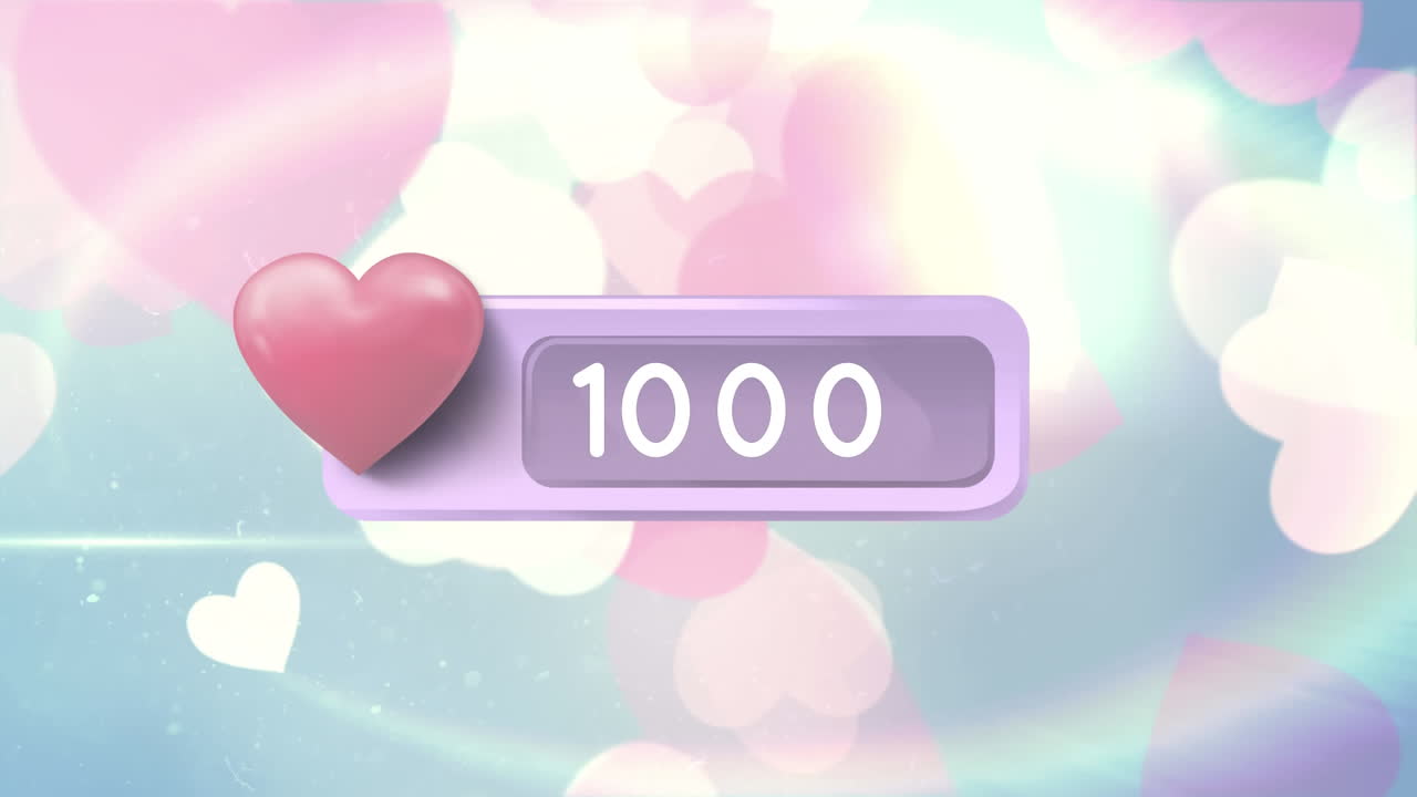 심장 아이콘과 숫자