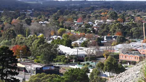 vista panorámica de ballarat con árboles y edificios