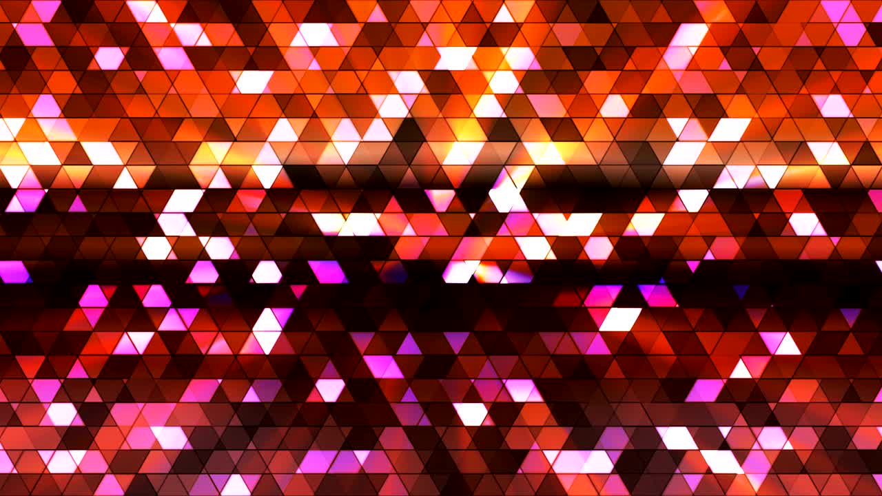 Broadcast Twinkling Squared Hi-Tech Triangles, Multi Color, Abstract
