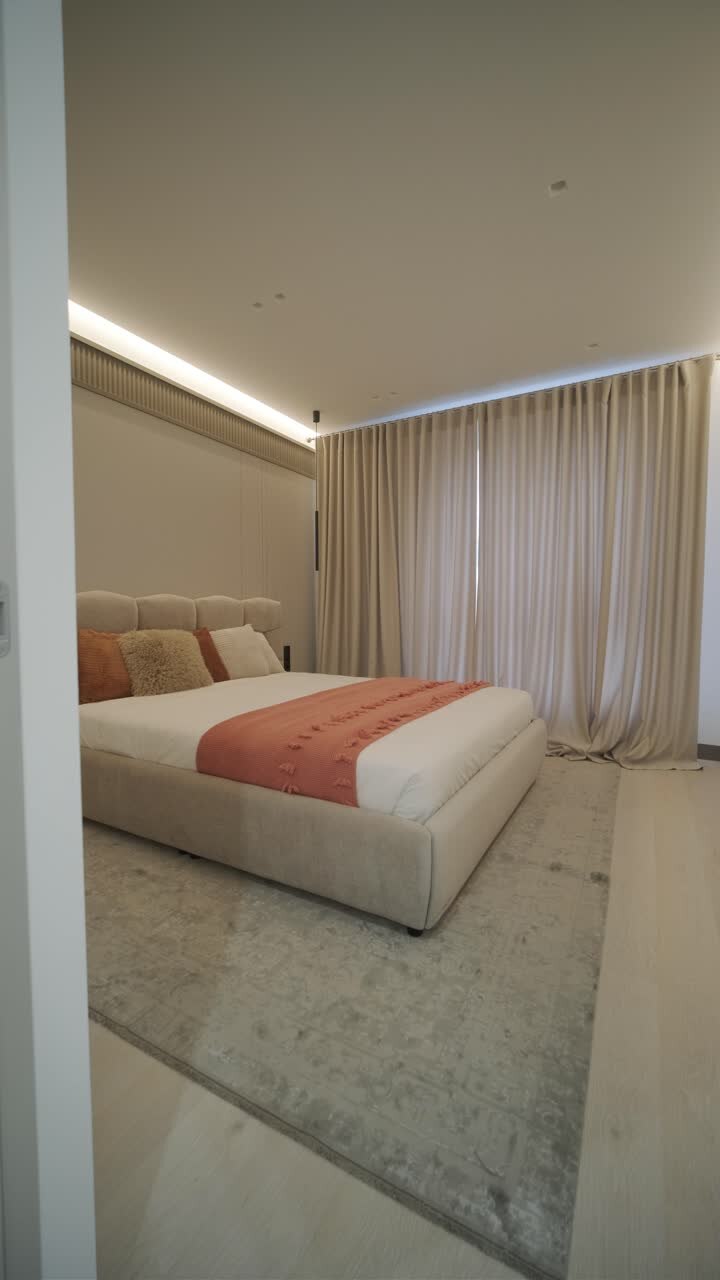 Luxurious Modern Bedroom with Ambient Lighting