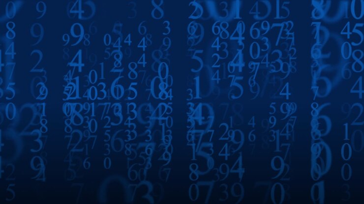 Numbers scrolling across the screen. Loop