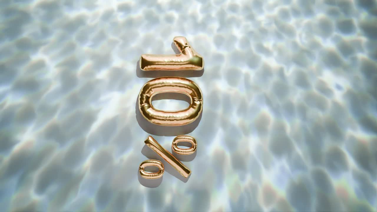 물 위에 떠있는 황금색 10%는 색 바탕에 수직으로 파동됩니다.