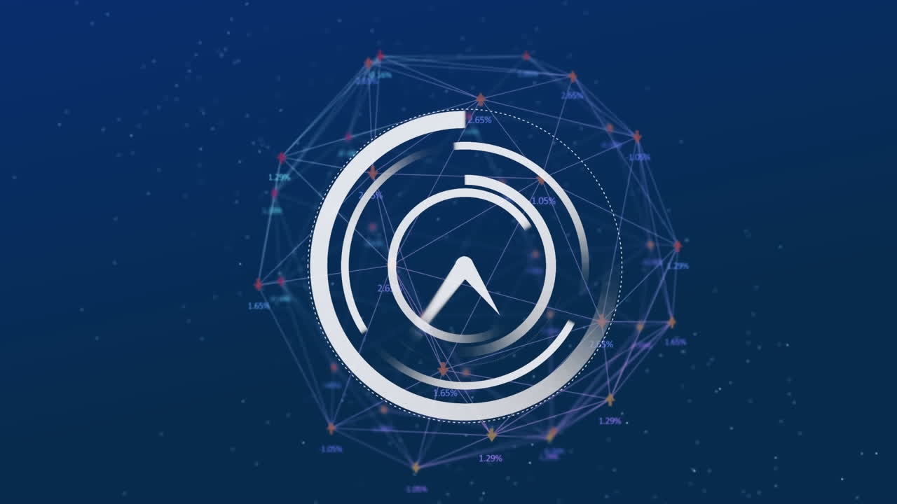 Animation of network of connections over scope scanning