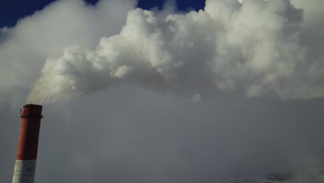 industrial emissions from power plant chimney