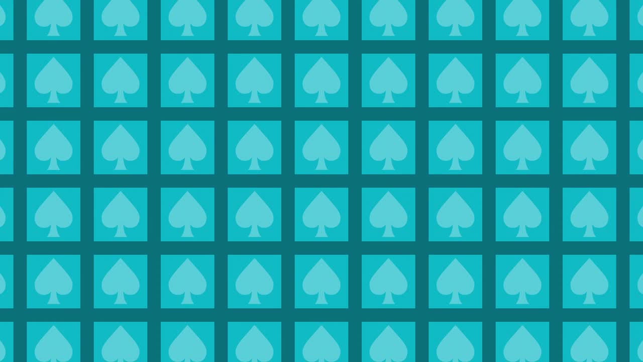 Teal Playing Card Pattern
