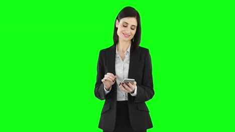 Businesswoman-using-a-smartphone