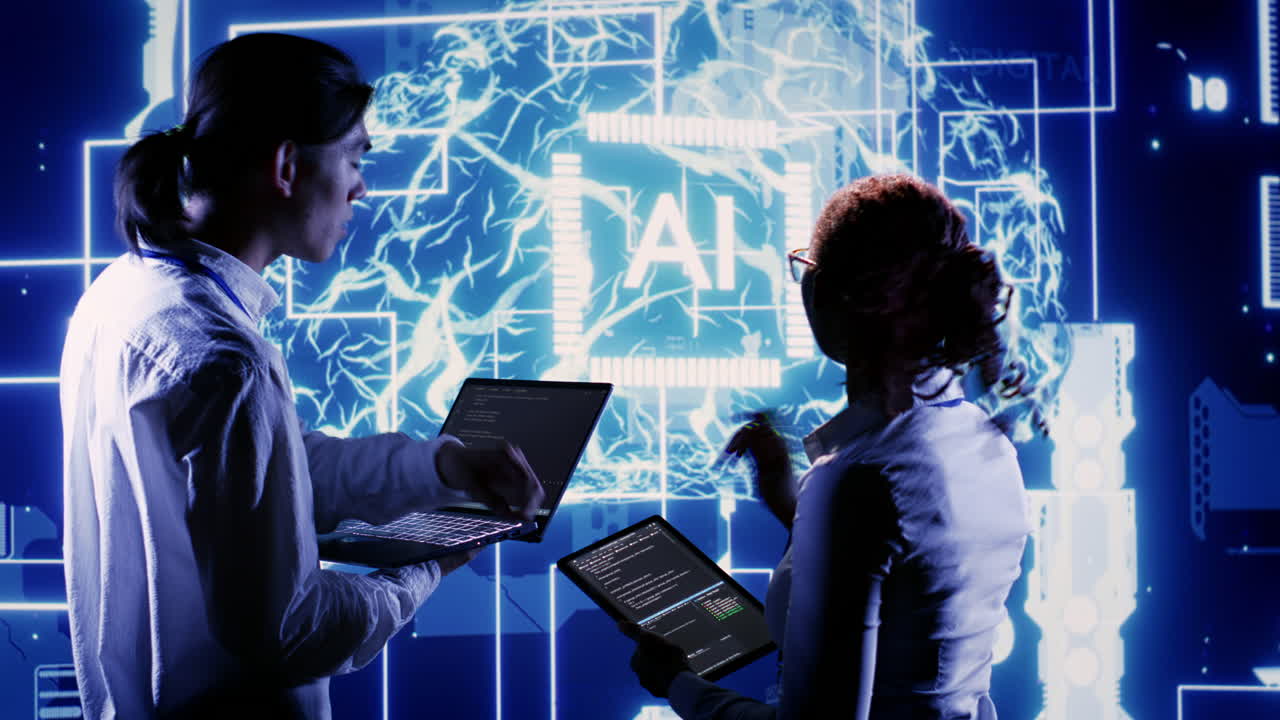 Coworkers oversee AI neural network