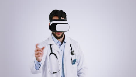 Doctor-Hombre,-Gafas-De-Realidad-Virtual