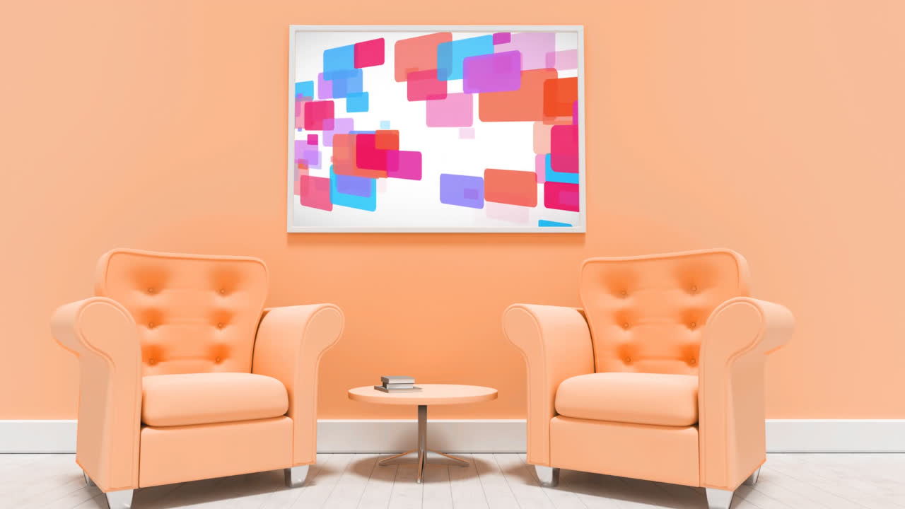 video del lienzo de la sala de estar