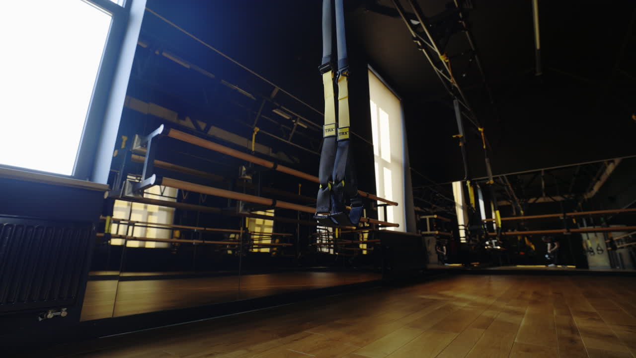Modern Fitness Studio with TRX Suspension Trainer