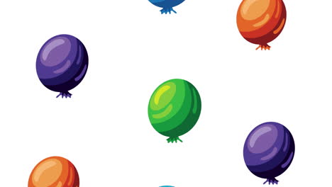 balloons helium floating decoration animation